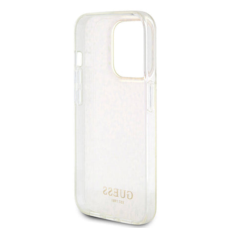 Apple iPhone 15 Pro Kılıf Guess Orjinal Lisanslı Yazı Logolu Mirror Disco Kapak