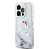 Apple iPhone 15 Pro Kılıf Hello Kitty Orjinal Lisanslı İkonik Sıvılı Glitter Kapak