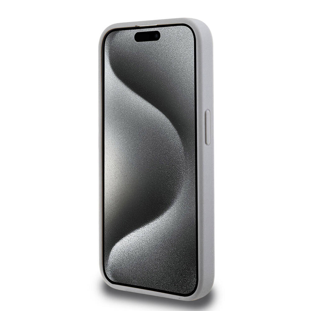 Apple iPhone 15 Pro Kılıf Hello Kitty Orjinal Lisanslı M-safe Şarj Özellikli Baskı Logolu Uyuyan Kitty Deri Kapak