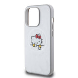 Apple iPhone 15 Pro Kılıf Hello Kitty Orjinal Lisanslı M-safe Şarj Özellikli Baskı Logolu Uyuyan Kitty Deri Kapak