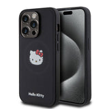 Apple iPhone 15 Pro Kılıf Hello Kitty Orjinal Lisanslı M-safe Şarj Özellikli Kitty Head Deri Kapak