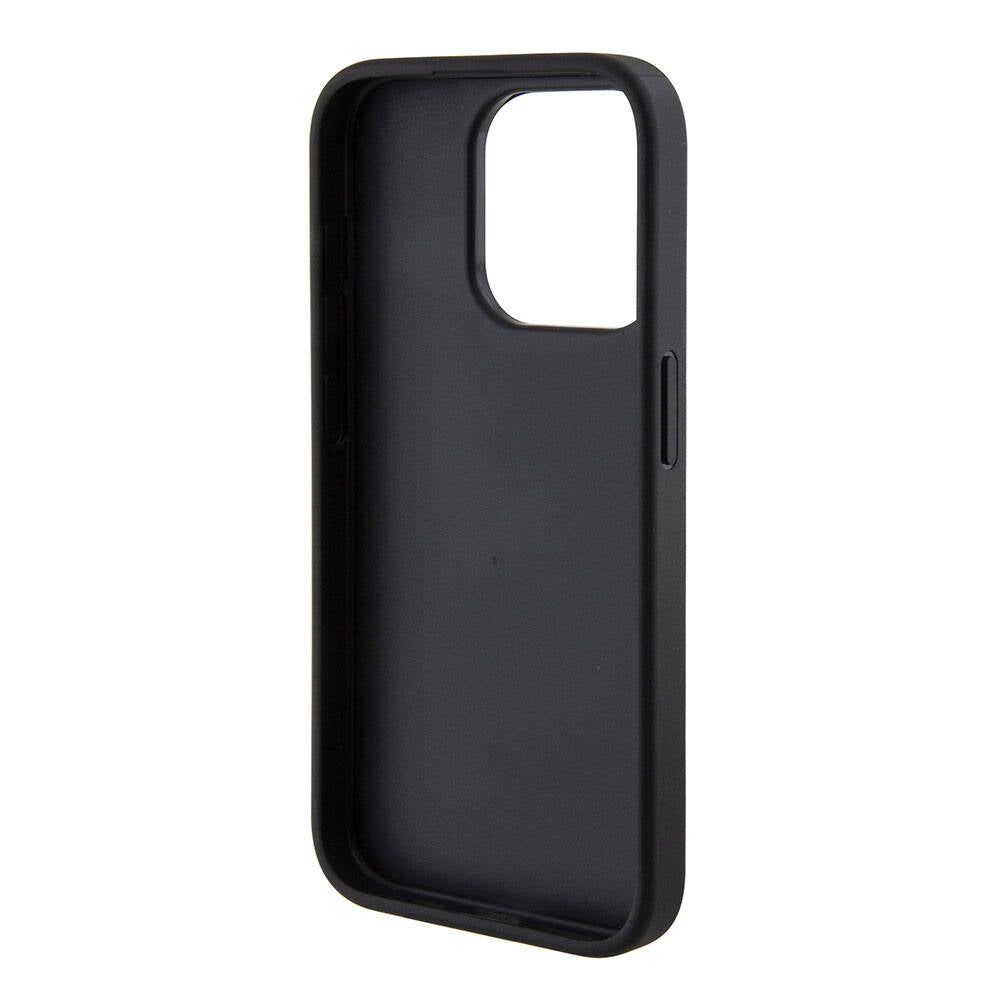 Apple iPhone 15 Pro Kılıf Karl Lagerfeld Kartlıklı Saffiano 3D RSG Logo Orjinal Lisanslı Kapak