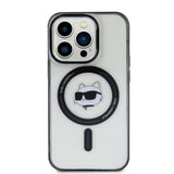 Apple iPhone 15 Pro Kılıf Karl Lagerfeld M-safe Şarj Özellikli IML Choupette Orjinal Lisanslı Kapak