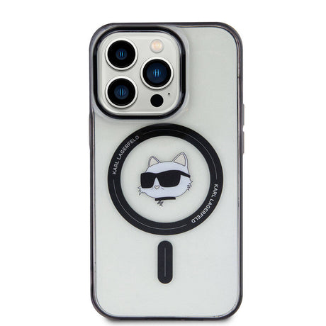 Apple iPhone 15 Pro Kılıf Karl Lagerfeld M-safe Şarj Özellikli IML Choupette Orjinal Lisanslı Kapak