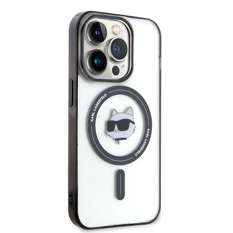 Apple iPhone 15 Pro Kılıf Karl Lagerfeld M-safe Şarj Özellikli IML Choupette Orjinal Lisanslı Kapak