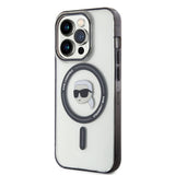 Apple iPhone 15 Pro Kılıf Karl Lagerfeld M-safe Şarj Özellikli IML Karl Orjinal Lisanslı Kapak