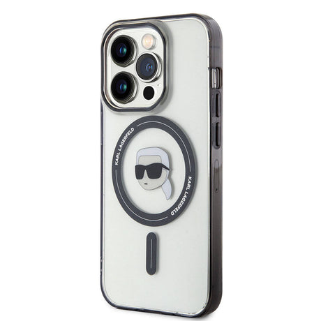 Apple iPhone 15 Pro Kılıf Karl Lagerfeld M-safe Şarj Özellikli IML Karl Orjinal Lisanslı Kapak