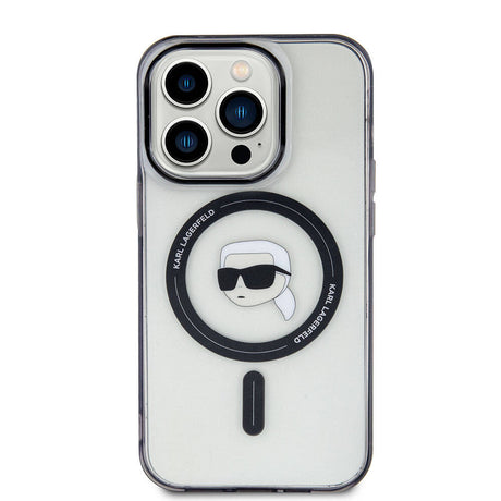 Apple iPhone 15 Pro Kılıf Karl Lagerfeld M-safe Şarj Özellikli IML Karl Orjinal Lisanslı Kapak