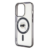 Apple iPhone 15 Pro Kılıf Karl Lagerfeld M-safe Şarj Özellikli IML Karl Orjinal Lisanslı Kapak