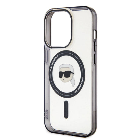 Apple iPhone 15 Pro Kılıf Karl Lagerfeld M-safe Şarj Özellikli IML Karl Orjinal Lisanslı Kapak