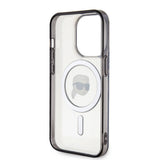 Apple iPhone 15 Pro Kılıf Karl Lagerfeld M-safe Şarj Özellikli IML Karl Orjinal Lisanslı Kapak