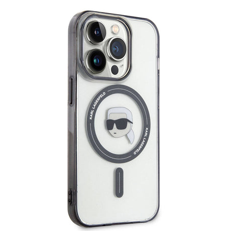 Apple iPhone 15 Pro Kılıf Karl Lagerfeld M-safe Şarj Özellikli IML Karl Orjinal Lisanslı Kapak