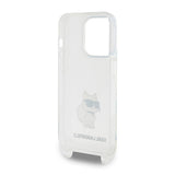 Apple iPhone 15 Pro Kılıf Karl Lagerfeld Orjinal Lisanslı Boyun Askılı Choupette İkonik Crossbody Kapak