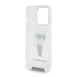 Apple iPhone 15 Pro Kılıf Karl Lagerfeld Orjinal Lisanslı Boyun Askılı Karl İkonik Crossbody Kapak
