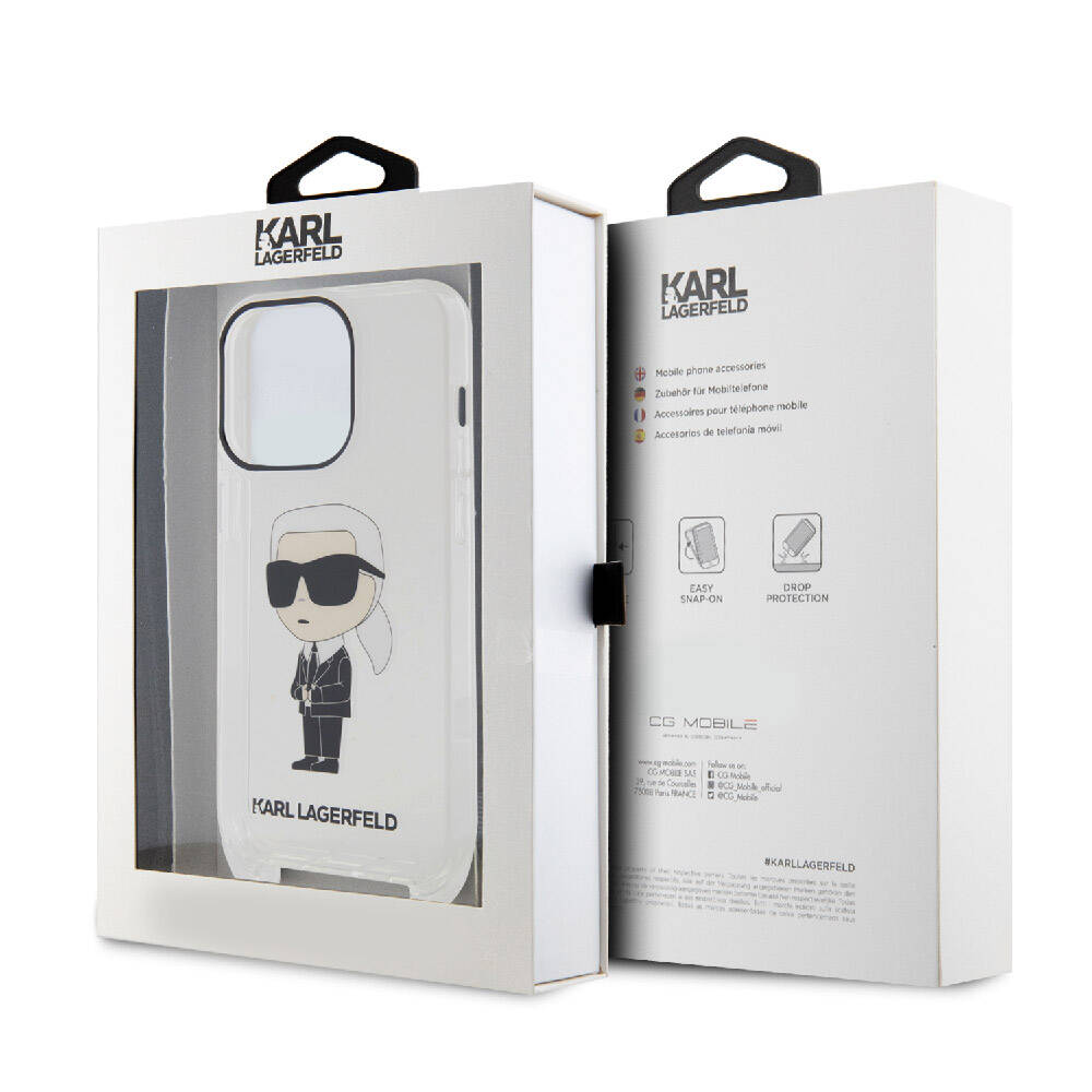 Apple iPhone 15 Pro Kılıf Karl Lagerfeld Orjinal Lisanslı Boyun Askılı Karl İkonik Crossbody Kapak