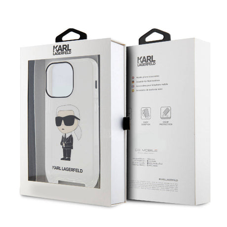 Apple iPhone 15 Pro Kılıf Karl Lagerfeld Orjinal Lisanslı Boyun Askılı Karl İkonik Crossbody Kapak
