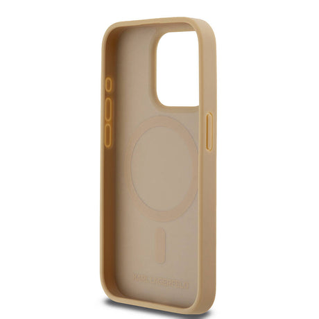 Apple iPhone 15 Pro Kılıf Karl Lagerfeld Orjinal Lisanslı M-safe Şarj Özellikli KL Yazılı Hot Stamp Kapak