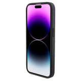 Apple iPhone 15 Pro Kılıf Karl Lagerfeld Orjinal Lisanslı Metal Yazı Logolu Dikişli Logo Arka Yüzey Kapitone Kapak