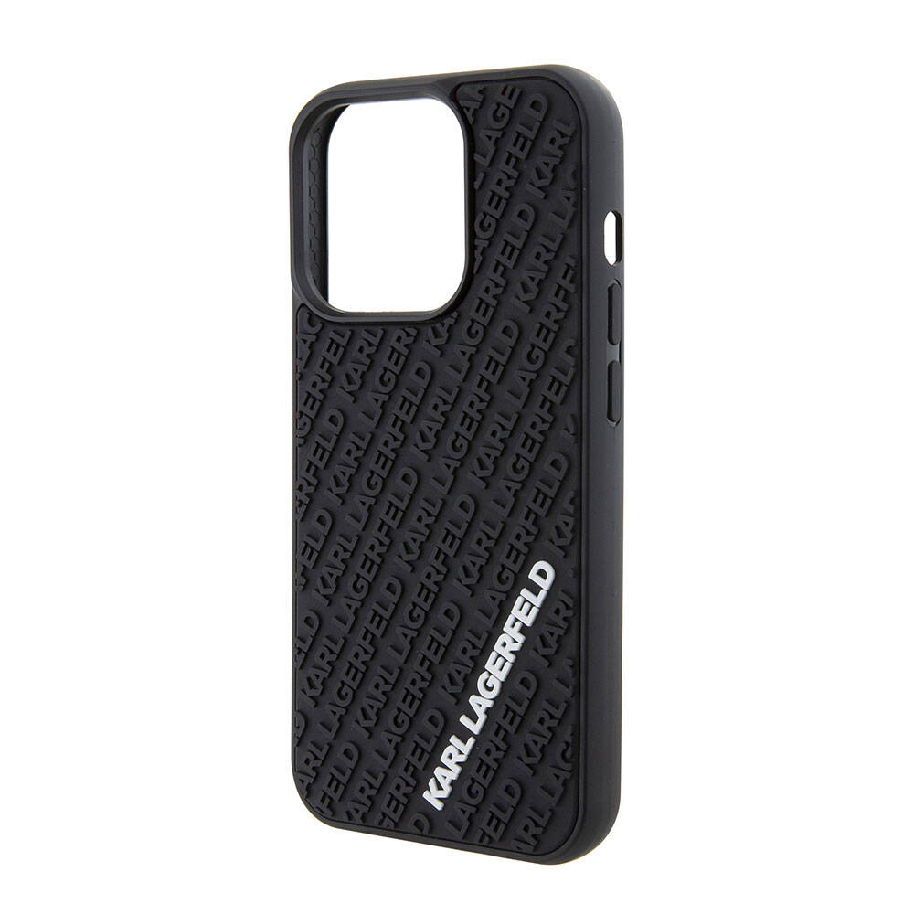 Apple iPhone 15 Pro Kılıf Karl Lagerfeld Silikon 3D Multi Logo Orjinal Lisanslı Kapak