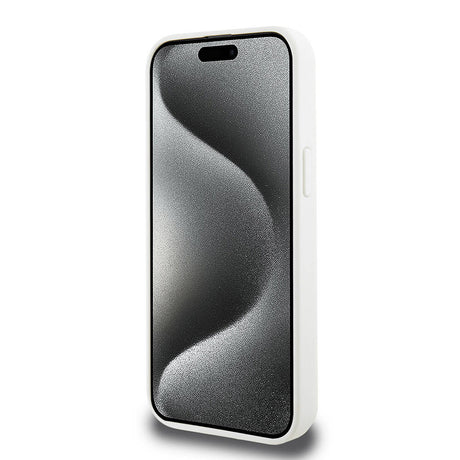 Apple iPhone 15 Pro Kılıf Lacoste Orjinal Lisanslı M-safe Şarj Özellikli PU Deri Görünümlü Kartlıklı Karışık Monogram Desenli Kapak