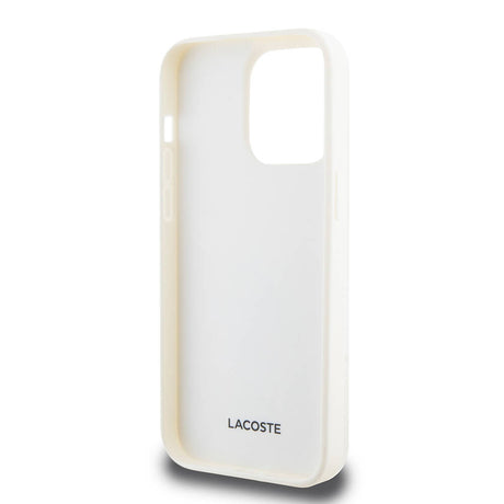Apple iPhone 15 Pro Kılıf Lacoste Orjinal Lisanslı M-safe Şarj Özellikli PU Deri Görünümlü Kartlıklı Karışık Monogram Desenli Kapak