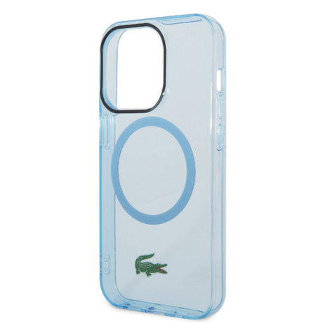 Apple iPhone 15 Pro Kılıf Lacoste Orjinal Lisanslı M-safe Şarj Özellikli Transparan Timsah Logo Baskılı Kapak