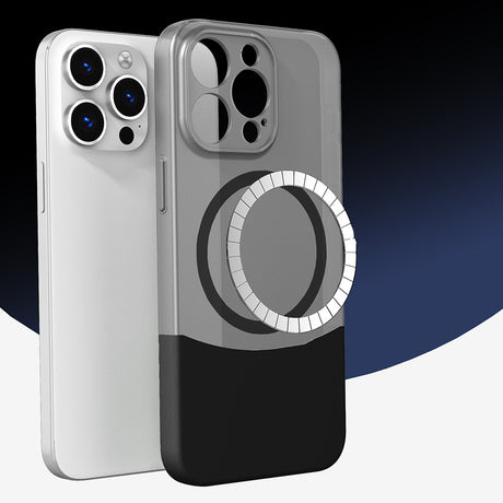 Apple iPhone 15 Pro Kılıf M-Safe Şarj Özellikli Mıknatıslı Zore Duble Kapak