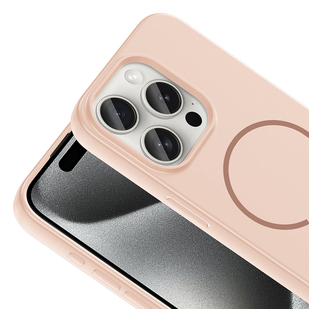 Apple iPhone 15 Pro Kılıf M-safe Şarj Özellikli Zore Meta Kapak