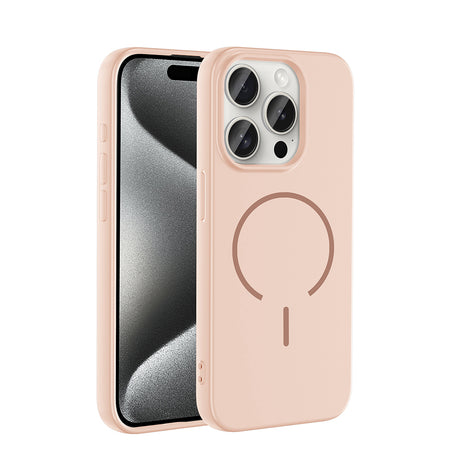 Apple iPhone 15 Pro Kılıf M-safe Şarj Özellikli Zore Meta Kapak