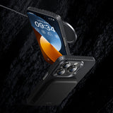 Apple iPhone 15 Pro Kılıf M-safe Özellikli Karbon Fiber Benks Essential ArmorAir 600D Kevlar Kapak
