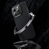 Apple iPhone 15 Pro Kılıf M-safe Özellikli Karbon Fiber Benks Essential ArmorAir 600D Kevlar Kapak