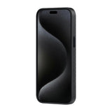 Apple iPhone 15 Pro Kılıf M-safe Şarj Özellikli 1500D Aramid Fiber Pitaka Military-Grade Classic Serisi Black-Grey Twill Kapak