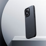 Apple iPhone 15 Pro Kılıf M-safe Şarj Özellikli 1500D Aramid Fiber Pitaka Military-Grade Classic Serisi Black-Grey Twill Kapak