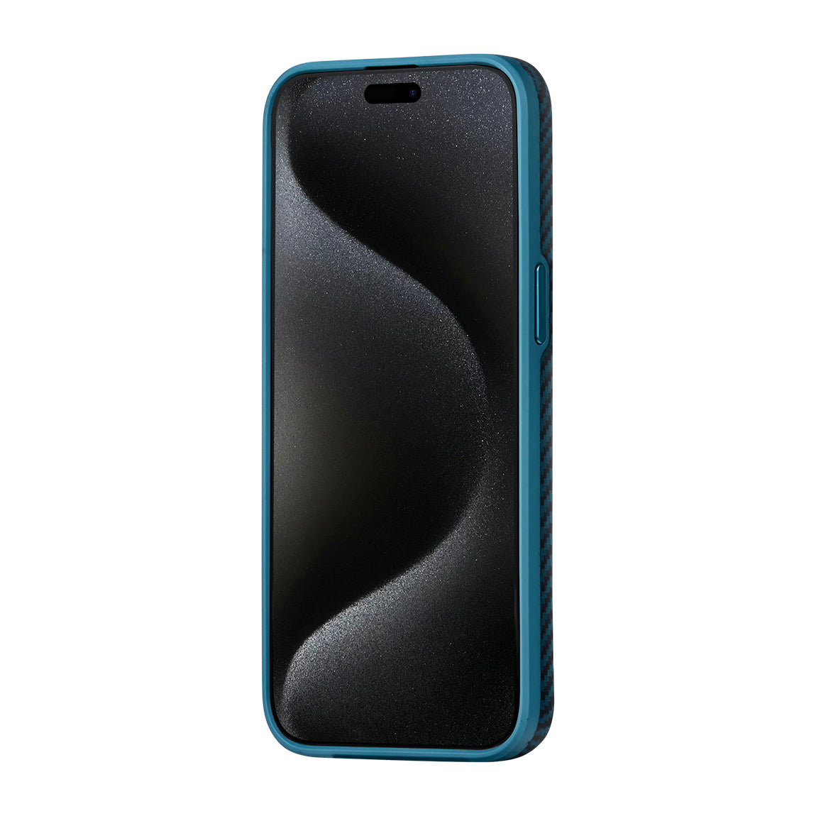Apple iPhone 15 Pro Kılıf M-safe Şarj Özellikli 1500D Aramid Fiber Pitaka Military-Grade Classic Serisi Black-Grey Twill Kapak