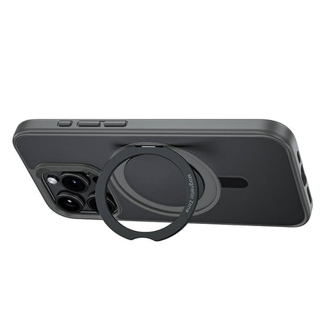 Apple iPhone 15 Pro Kılıf M-safe Şarj Özellikli 360° Dönebilen Benks Pop Stand Kapak