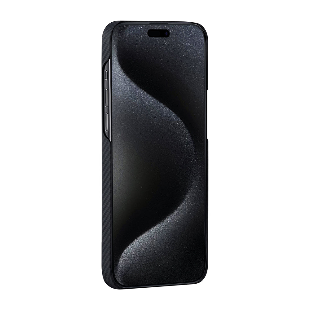 Apple iPhone 15 Pro Kılıf M-safe Şarj Özellikli 600D Aramid Fiber Pitaka Tactile Woven Orchestra Serisi Rhapsody Kapak
