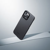 Apple iPhone 15 Pro Kılıf M-safe Şarj Özellikli 600D Aramid Fiber Pitaka Ultra-Slim Classic Serisi Black-Grey Twill Kapak