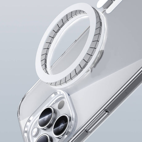 Apple iPhone 15 Pro Kılıf M-safe Şarj Özellikli Airbagli Şeffaf Benks LucentPro Serisi Kapak