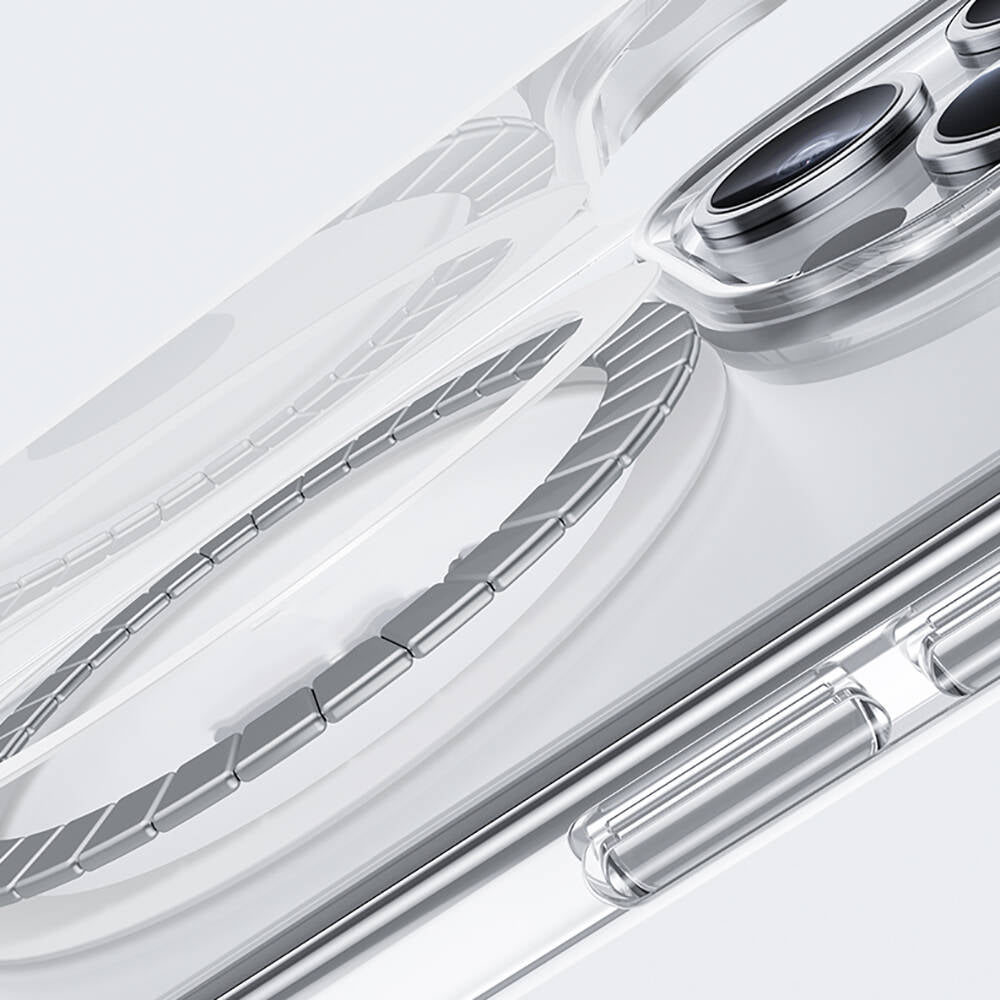 Apple iPhone 15 Pro Kılıf M-safe Şarj Özellikli Airbagli Şeffaf Benks LucentPro Serisi Kapak