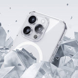 Apple iPhone 15 Pro Kılıf M-safe Şarj Özellikli Airbagli Şeffaf Benks LucentPro Serisi Kapak
