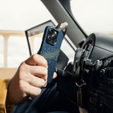 Apple iPhone 15 Pro Kılıf M-safe Şarj Özellikli Aramid Fiber Pitaka Tactile Woven Starpeak Serisi Milky Way Galaxy Kapak
