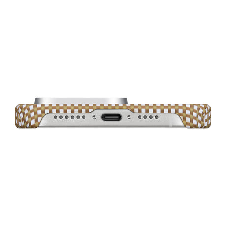 Apple iPhone 15 Pro Kılıf M-safe Şarj Özellikli Awa Tasarımlı 1500D Aramid Fiber Pitaka Ultra-Slim Classic Serisi Canyon Kapak