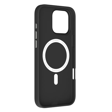 Apple iPhone 15 Pro Kılıf M-safe Şarj Özellikli Basit Mat Deri Desenli Youngkit Tech Fashion Serisi Kapak