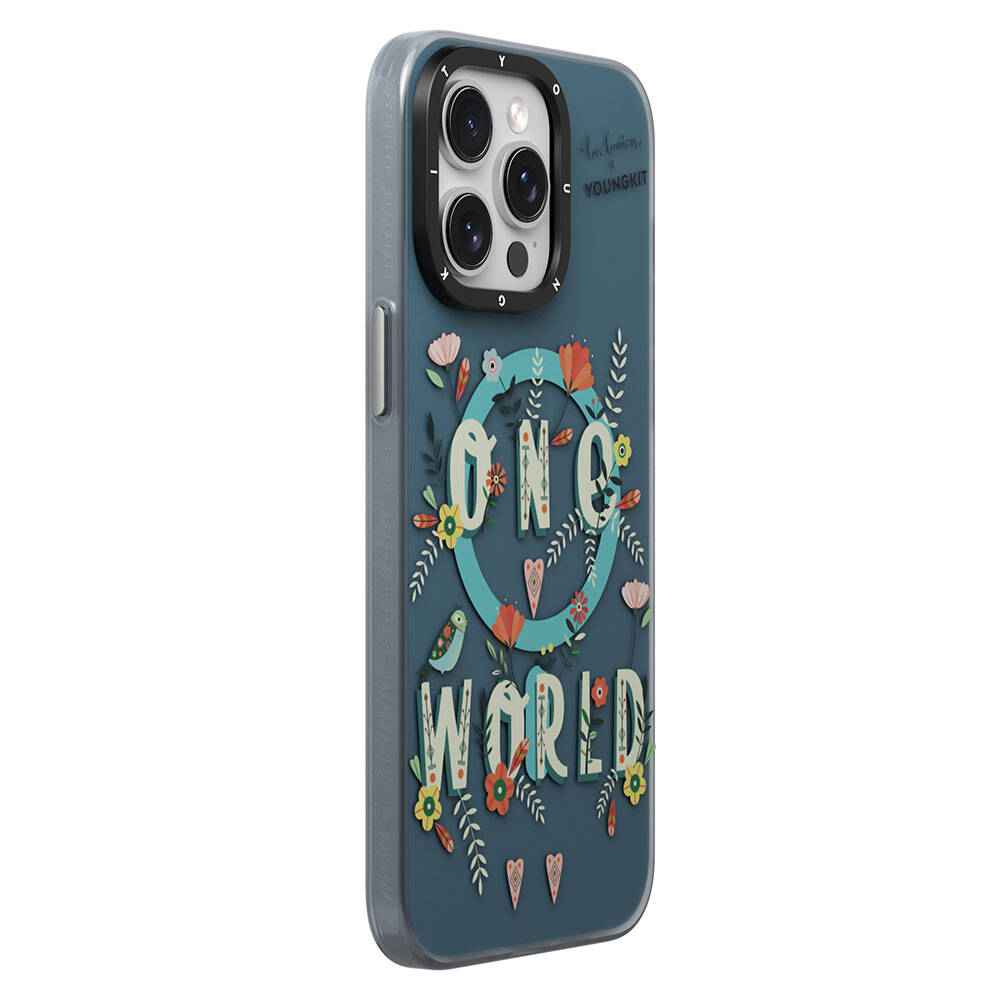 Apple iPhone 15 Pro Kılıf M-safe Şarj Özellikli Bee Brown Tasarımlı Youngkit Colorful Life Serisi Kapak
