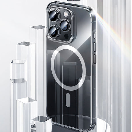 Apple iPhone 15 Pro Kılıf M-safe Şarj Özellikli Benks ​​​​​​Crystal Serisi Şeffaf Kapak