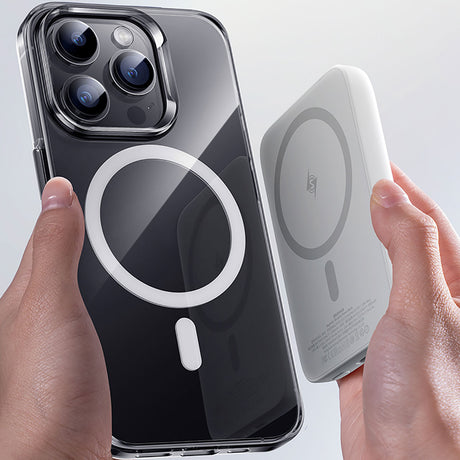 Apple iPhone 15 Pro Kılıf M-safe Şarj Özellikli Benks ​​​​​​Crystal Serisi Şeffaf Kapak