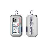 Apple iPhone 15 Pro Kılıf M-safe Şarj Özellikli Bilet Desenli Wiwu Turkey B Serisi Kapak