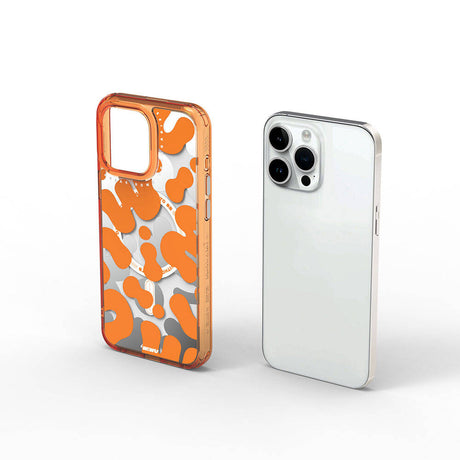 Apple iPhone 15 Pro Kılıf M-safe Şarj Özellikli Boya Desenli Wiwu Fluorescent G Serisi Kapak