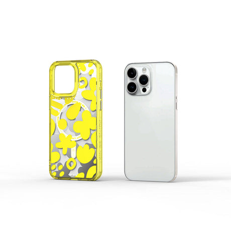 Apple iPhone 15 Pro Kılıf M-safe Şarj Özellikli Boya Desenli Wiwu Fluorescent G Serisi Kapak