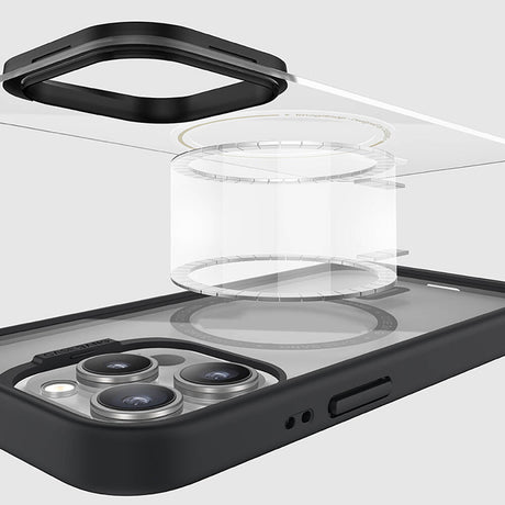 Apple iPhone 15 Pro Kılıf M-safe Şarj Özellikli Casebang Body Frame Kapak